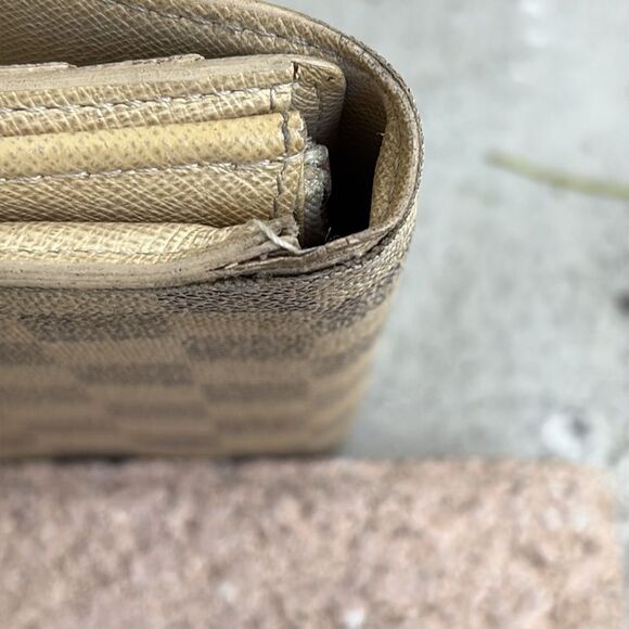 Louis Vuitton Beige and Brown Checkered Wallet - Picture 7 of 13